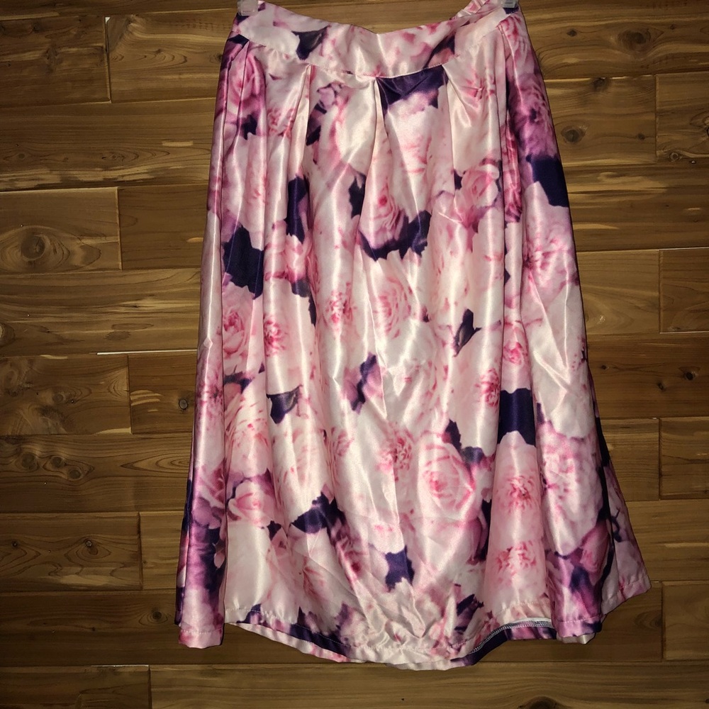 Floral midi skirt